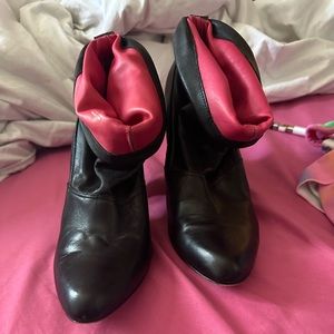 Bcbg high heel leather booties